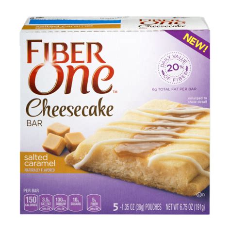 fiber one™ salted caramel cheesecake bars 5 ct 1 35 oz kroger