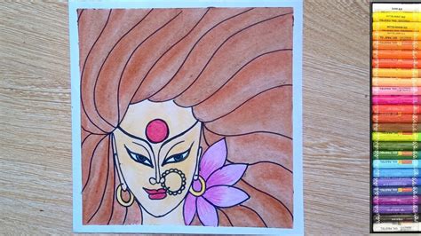 Abstract Art Using Oil Pastel How To Draw Maa Durga