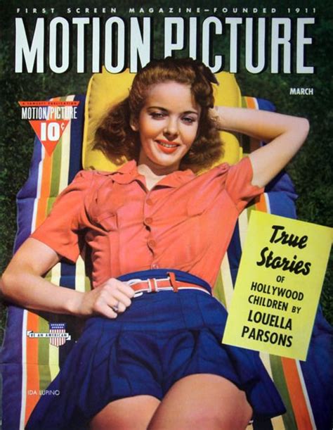 Ida Lupino On The Front Cover Of Motion Picture Magazine Usa March 1941 Old Hollywood Movie