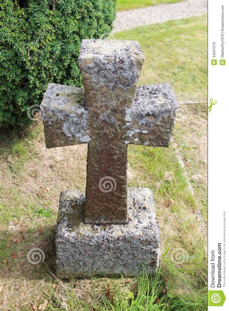 Cross Grave Stone Stock Photo Image Of Cruciform Marker 44631570