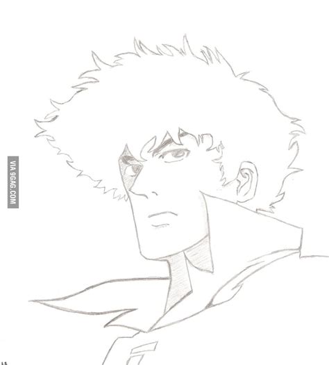 My Attempt At Drawing Spike Spiegel From Cowboy Bebop Gag
