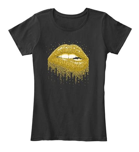 Gold Glitter Lips T Shirt Lip T Glitter Lips Glitter Lips Shirt
