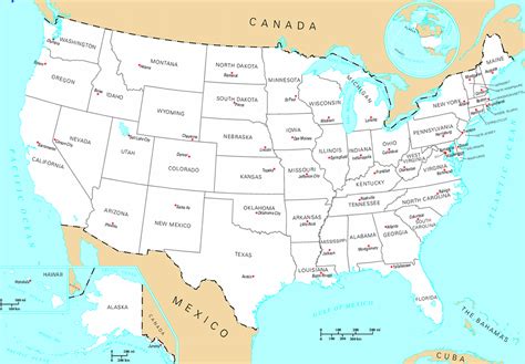 50 States And Capitals Map Quiz Carolina Map Images