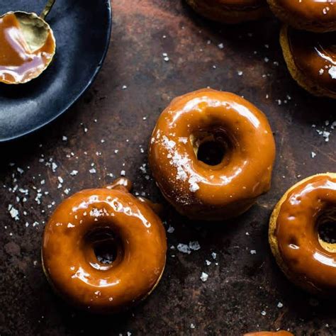 Baked Salted Caramel Apple Cider Doughnuts With All Purpose Flour