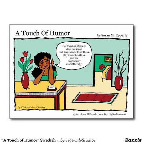 A Touch Of Humor Swedish Massage Comic Postcard Zazzle Swedish Massage Humor Massage