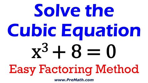 All these factoring cubics calculator work on the same principle. How to Solve Cubic Equations - Easy Factoring Method - YouTube