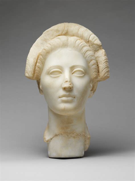 Marble Portrait Of A Young Woman Period Trajanic Date Ca Ad 98