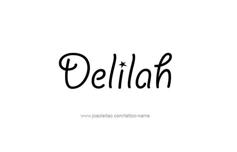 Script Fonts Delilah Delilah Name Tattoo Designs Version 200