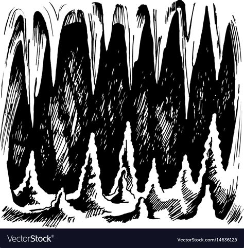 Stalactites And Stalagmites Underground Cave Vector Image