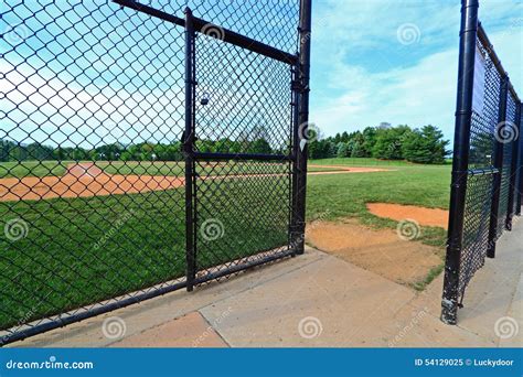 Baseball Gate Fence Stock Image Image Of Summer Ball 54129025