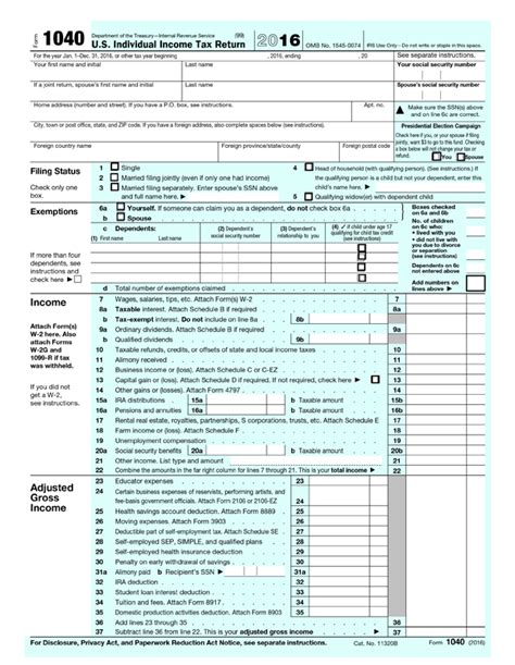 Printable 1040 Form Instructions 1040 Form Printable