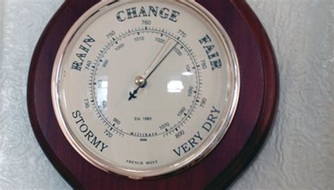 Only over time, the person realized that it was possible to learn about the occurrence of bad weather or the establishment of clear weather by changing the atmospheric pressure. How to Set and Read a Barometer | Sciencing
