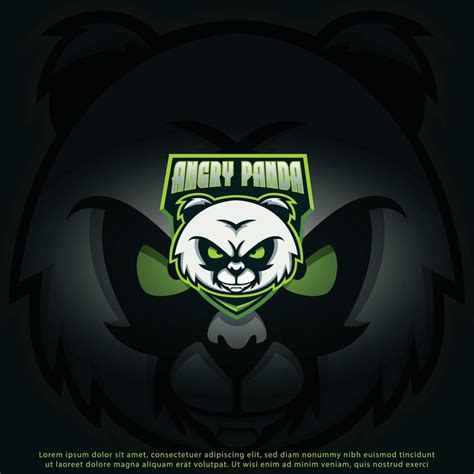 Angry Panda Mascot Best Logo Design Good Use For Symbol Identity Emblem