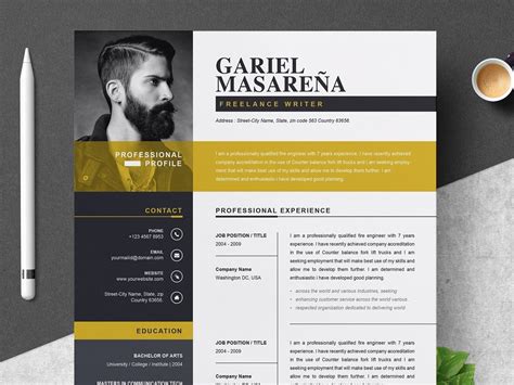 This is an accessible template. Professional Word Resume Cv Template by Anda Lia on Dribbble