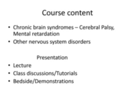 Solution Disorders Of The Nervous System Presentation Studypool