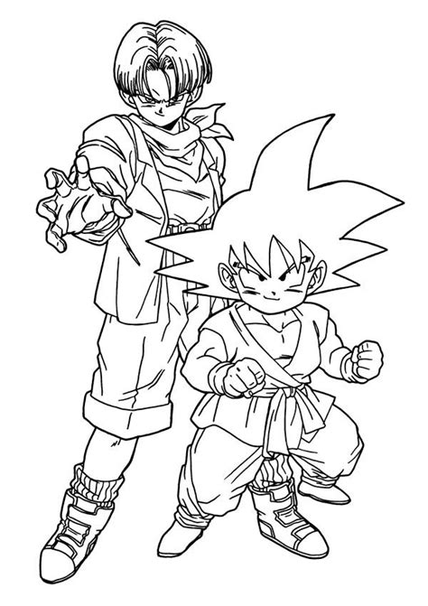 Dragon Ball Z Gotenks Coloring Page Coloring Home