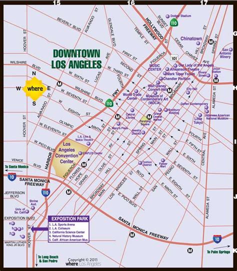 Downtown La Map Where Magazine Downtown Los Angeles Map