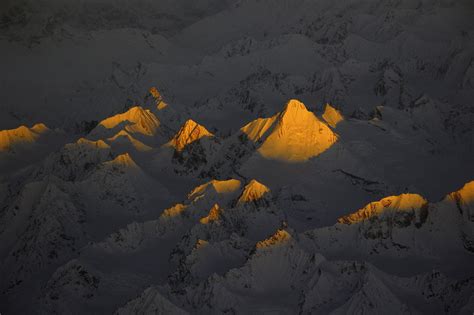 Stunning Golden Peaks Of Himalayas During Sunrise Ladakh Indiamain