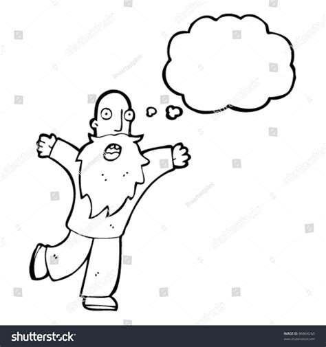 Cartoon Old Man Running Away Stock Vector Illustration 86864260