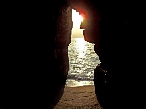 Fondos De Pantalla Luz De Sol Mar Rock Cielo Playa Sol Cueva