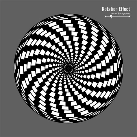 Optical Illusion Vector 3d Art Rotation Dynamic Effect Spin Cycle