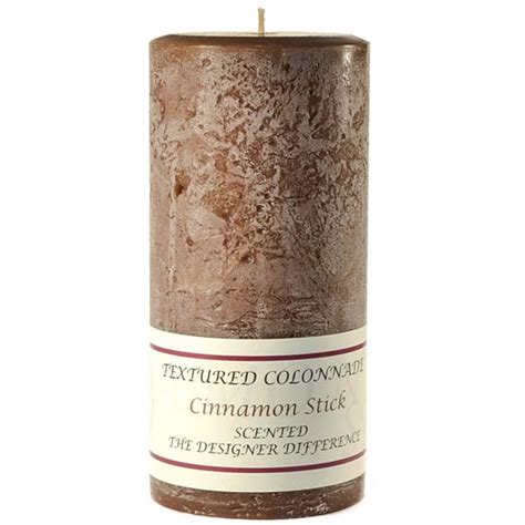 Cinnamon Stick 3x6 Textured Pillar Candles