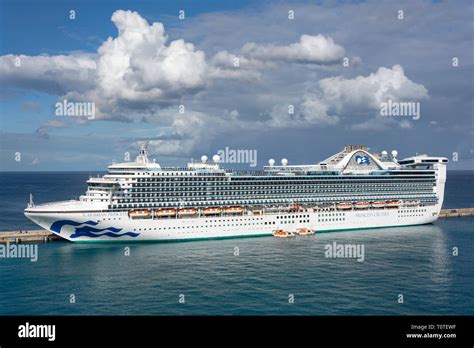 Caribbean Princess Cruise Ship In Dock Bridgetown St Michael Parish Barbados Lesser Antilles