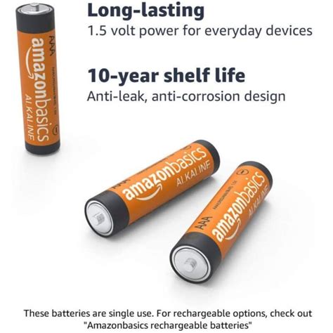 Amazonbasics Aaa High Performance Alkaline Batteries 10 Yr Shelf Life