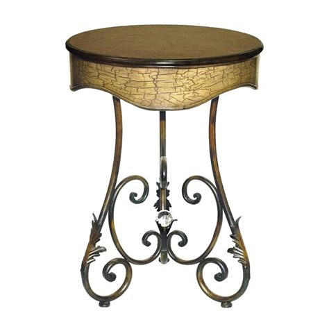 Shop Golden Bronze Finish Round Accent Table Free Shipping Today