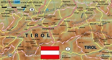 Map of Tyrol (State / Section in Austria) | Welt-Atlas.de