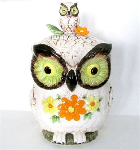 Vintage 1970s Otagiri Ceramic Owl Cookie Jar Double Owl Etsy Owl Cookie Jar Owl Cookies