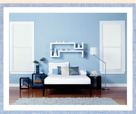 The master bedroom should have a color scheme chic yet cozy, navy is one of the best blue paint color choices for any bedroom. Denim blue can give a cool finish to a space. #BEHRPaint # ...