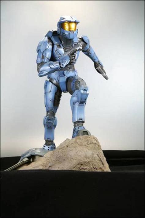 Halo 3 Artfx Master Chief Blue Spartan Sep 2007 Statue Bust By