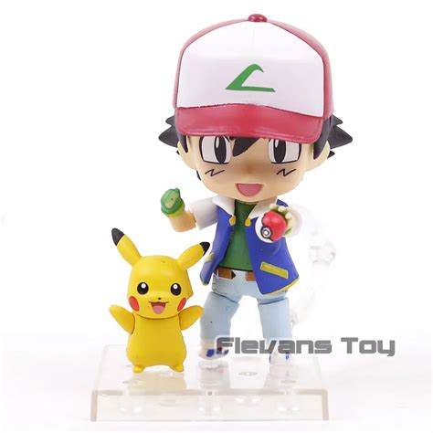 Nendoroid 800 Ash Satoshi And Pikachu Pvc Action Figure Collectible Model