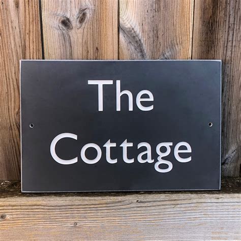 Personalised Large Slate House Sign Address Plaque Door Etsy