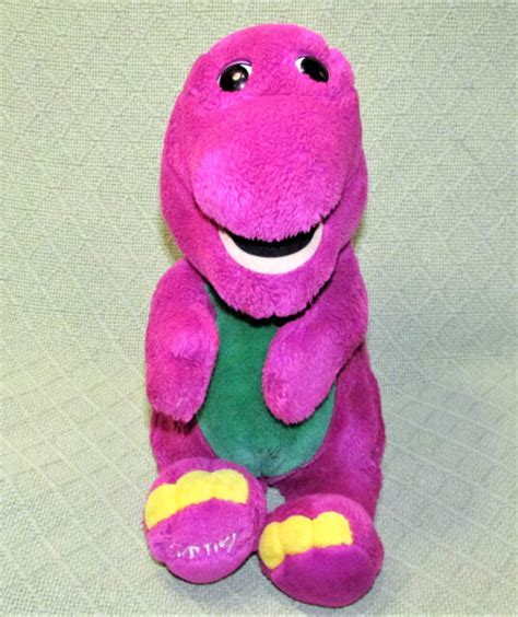 1992 14 Barney Lyons Group Plush Stuffed Vintage Purple Dinosaur No