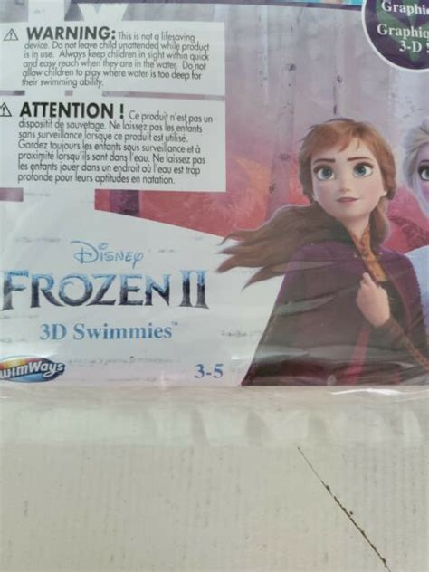 Disney Frozen Anna And Elsa Swim Pool Fun 3d Arm Swimmies Great T