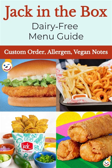 Jack In The Box Dairy Free Menu Guide With Allergen And Vegan Notes