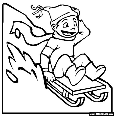 Sled Coloring Pages Coloring Home