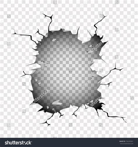 Cracked Hole Stock Vector Royalty Free 726295561 Shutterstock