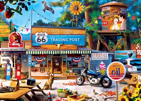 Puzzle Trading Post On Route 66 1 000 Pieces Puzzlemaniaeu