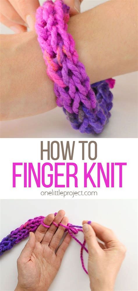 How To Finger Knit Easy Finger Knitting Instructions In 2021 Finger Knitting Easy Crafts