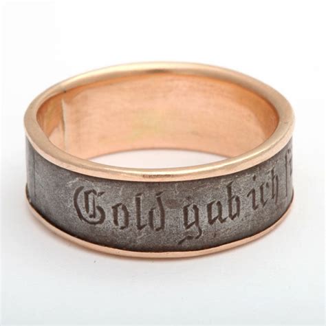 Fascinating Rare Berlin Iron Ring Stating I Gave Gold For Iron At 1stdibs