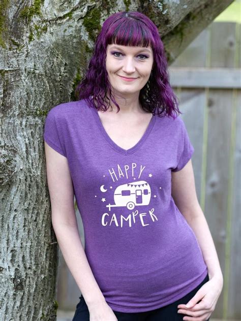Travel Happy Camper T Shirts For Women Vintage Womens Etsy Womens