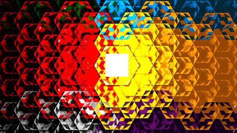 Colorful 3d Cgi Digital Art Hexagon Shapes Hd Abstract Wallpapers Hd