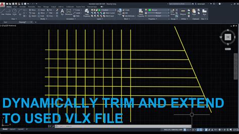 Autocad Lisp Dynamically Trim And Extend Lines Youtube