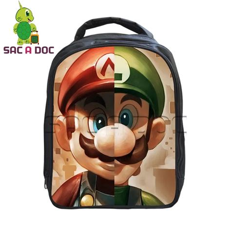 Buy Super Mario Luigi Split Children Backpack School
