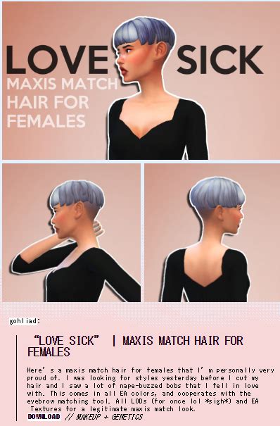 Sims 4 Bowl Cut Maxis Match