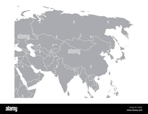 Mapa De Asia Continente Silueta Imágenes Vectoriales De Stock Alamy
