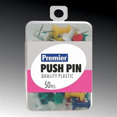 Plastic Push Pin Opaque 50 Rs 35 Pack Premier Stationery Industries